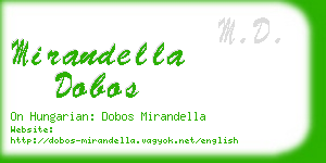 mirandella dobos business card